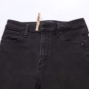 Abercrombie & Fitch Simone Hight Rise Button Denim Jeans Womens Size 27/4L Black